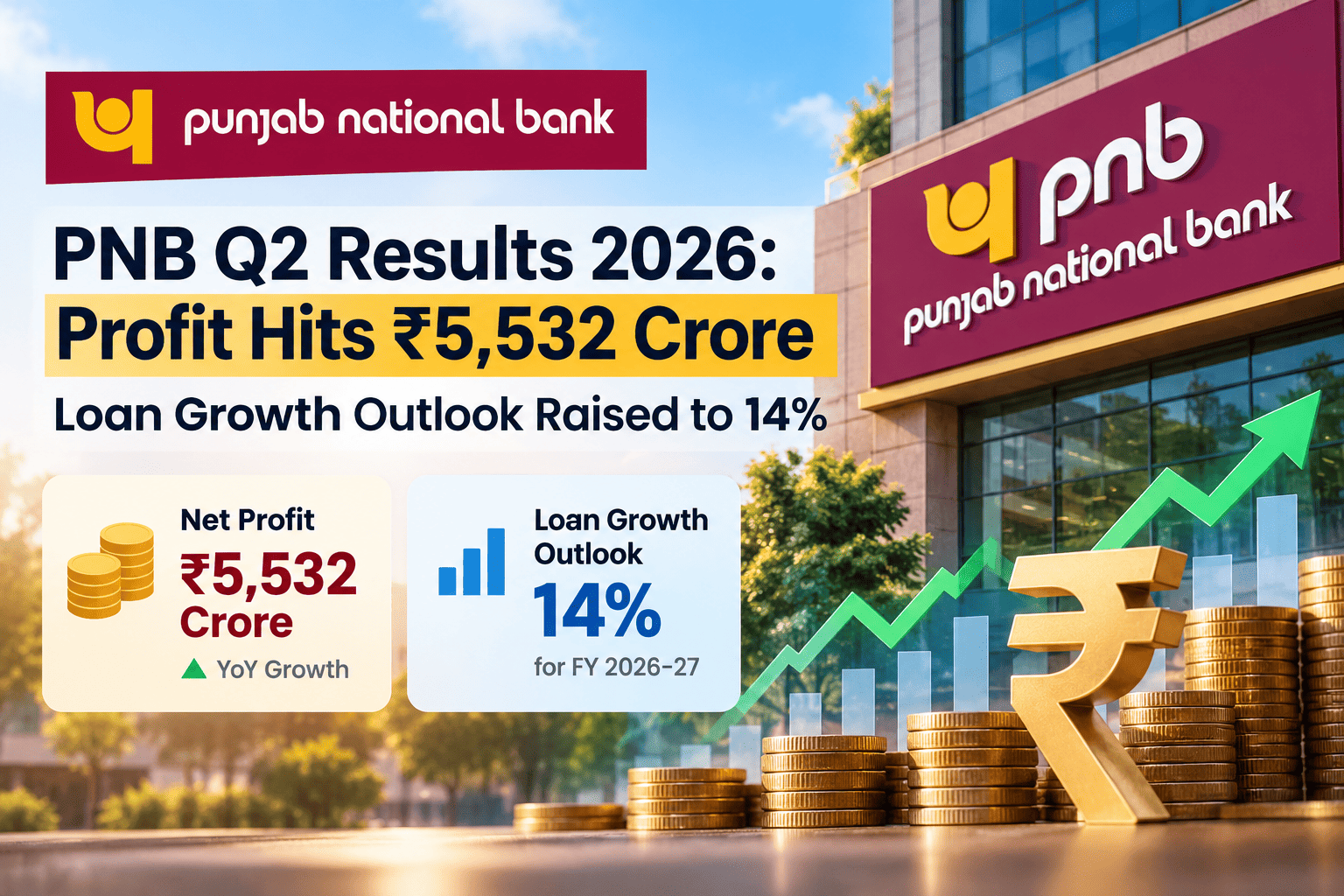 PNB Q2 Results 2026: Profit Hits ₹5,532 Crore, Loan Growth Outlook Raised to 14%