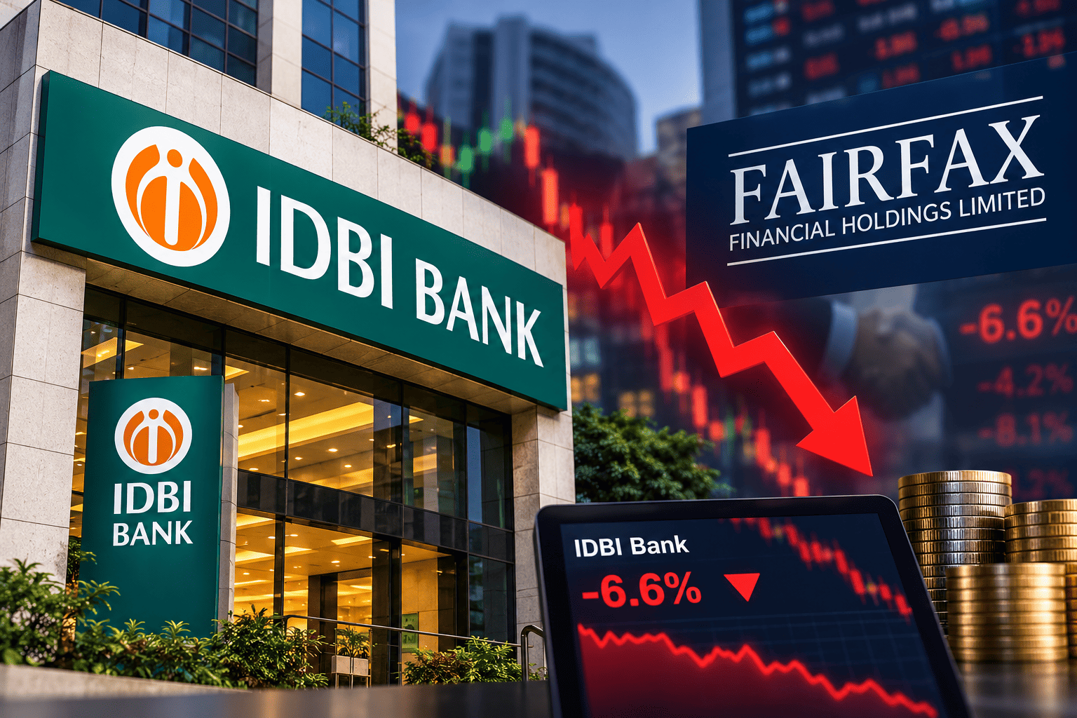 IDBI Bank Shares Fall 6.6% After Fairfax's ₹52,878 Crore Stake Deal; ₹81 Price Draws Attention